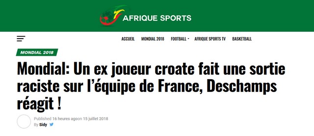 Afrique Sports Igor Stimac raciste