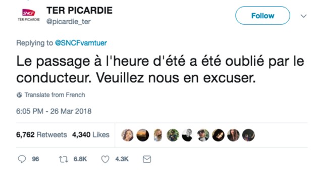 SNCF TER Picardie heure été