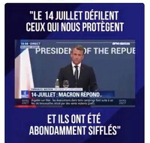 Macron sifflets 14 juillet 2019