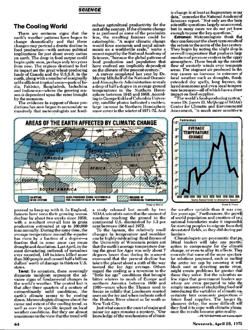 Newsweek 1975 Cooling World