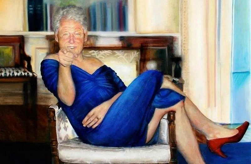 Clinton robe bleue Epstein