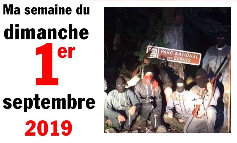 Semaine 1<sup class="ordinal">er</sup> septembre 2019 Semaine 1er septembre 2019
