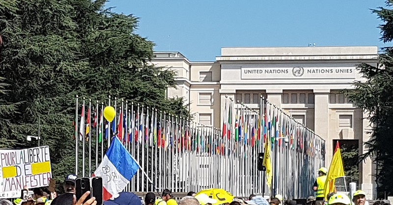 Gilets Jaunes ONU Genève 31 août 2019