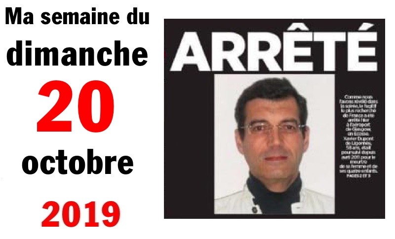 Semaine 20 octobre 2019