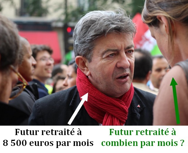 Mélenchon - retraite 8500 euros