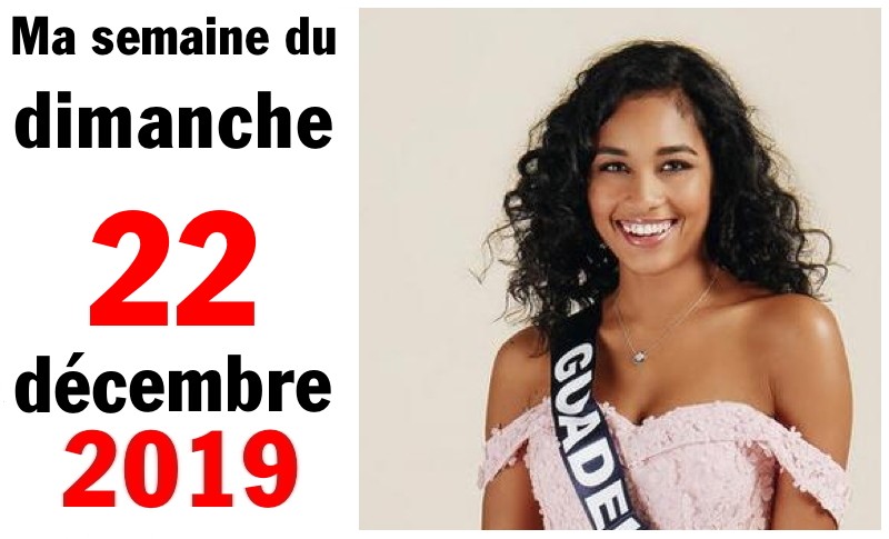 Semaine 22 décembre 2019