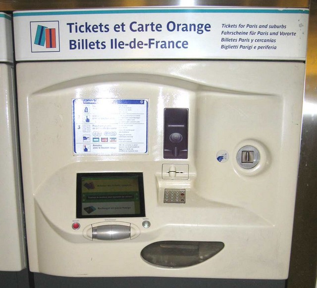 Guichet métro - automate