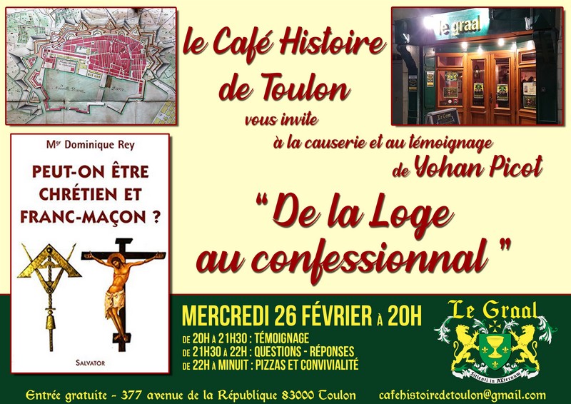 Café Histoire Toulon - 26 février 2020 - De la loge au confessionnal