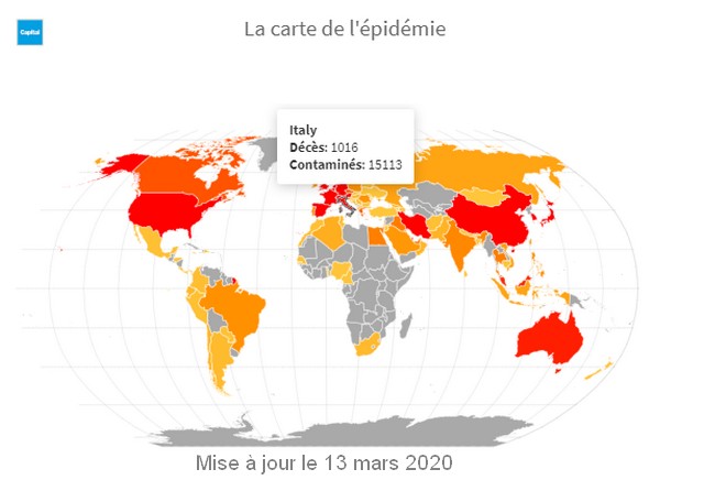 Coronavirus - Italie - 13 mars 2020