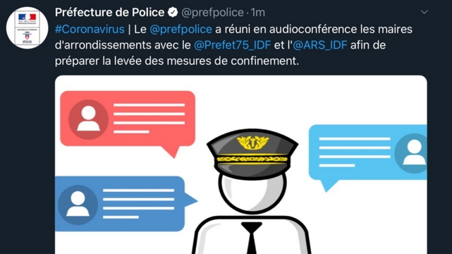 tweet Préfecture police Paris casquette francisque