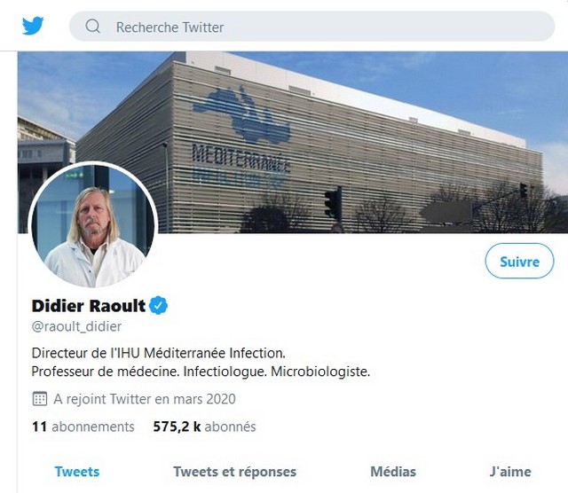 Didier Raoult - tweeter