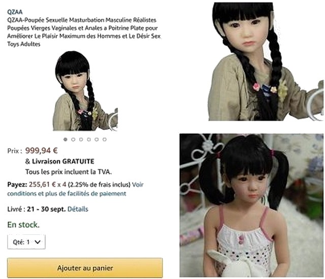 Amazon poupée pédophile