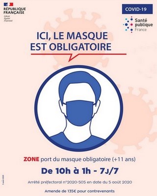 Zone masque obligatoire