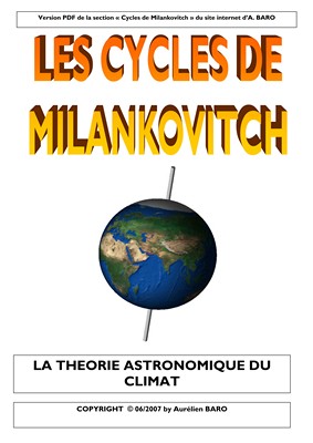 Cycles Milankovitch - Téhorie astronomique climat