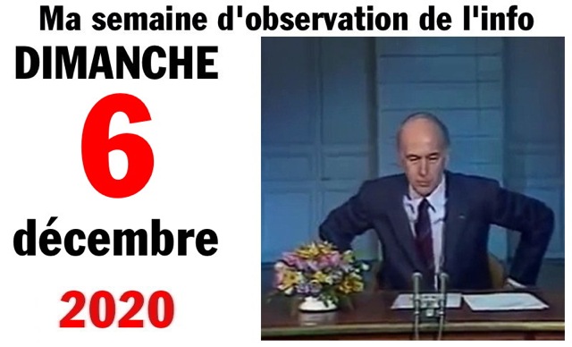 Semaine 6 décembre 2020