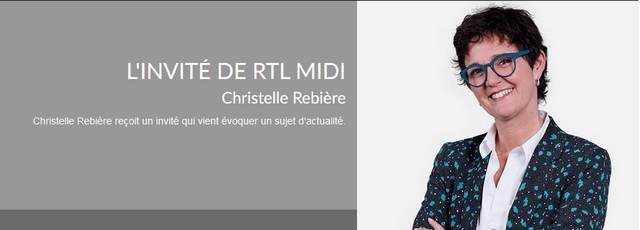 Invité <span class="caps">RTL</span> Midi – Christelle Rebière