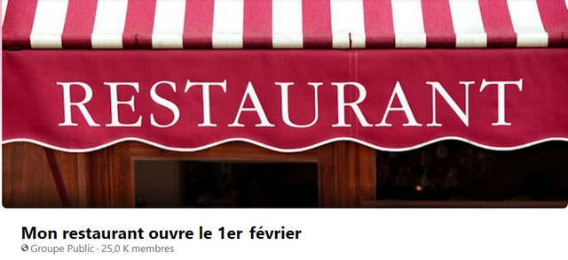 Mon restaurant ouvre le 1er février