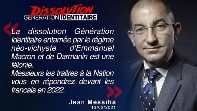 Génération Identitaire - Dissolution - Jean Messiha