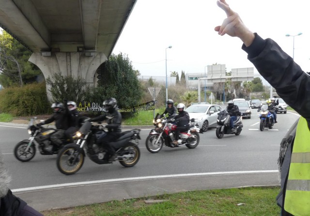 Gilets Jaunes - Antibes - 6 février 2021 - Motards (3)