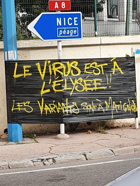 Gilets Jaunes - Antibes - 6 février 2021 - Virus Élysée