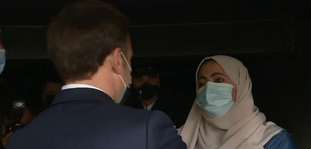 Macron - Montpellier - Fatma voilée