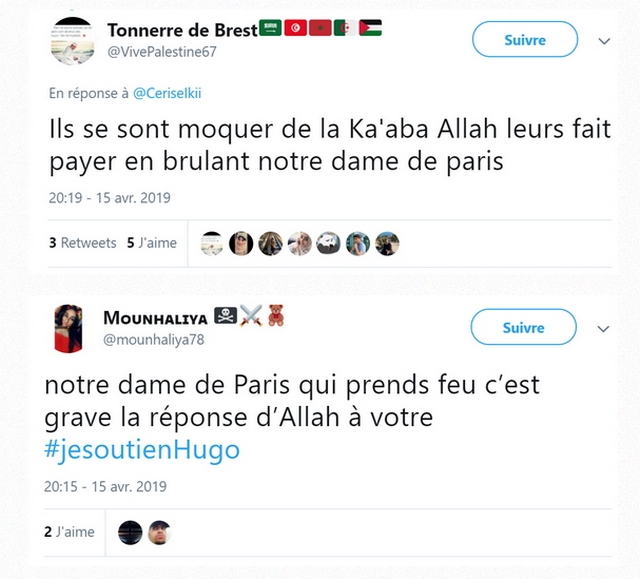 Unef tweets - Incendie Notre-Dame