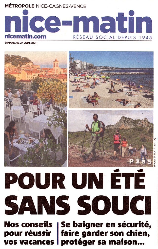 NIce-Matin - 27 juin 2021 - Été sans souci