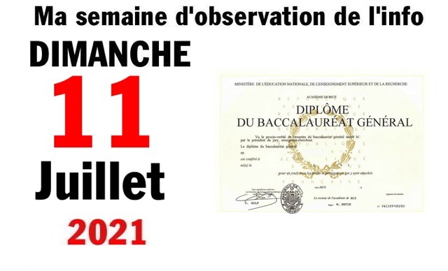 Semaine 11 juillet 2021 Semaine 11 juillet 2021