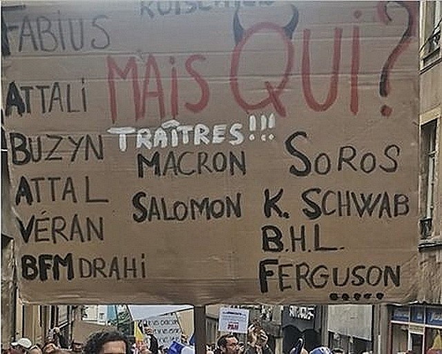 Anti-pass Metz - Pancarte antisémite